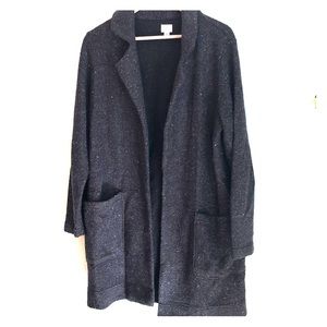 Plum Heathered Sweater Coat